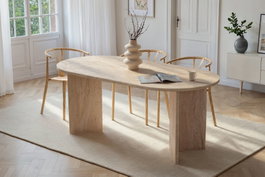 Hanah Home Sablin - Mesa de Comedor Travertino